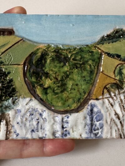 Clay landscape 1 - postcard size
